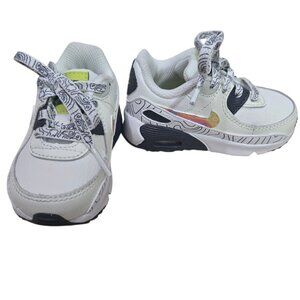 Nike Air Max 90 LTR SE Toddler Baby Sneakers Size 4C DX1817 100 Sail Multicolor